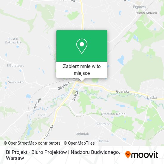 Mapa Bl Projekt - Biuro Projektów i Nadzoru Budwlanego