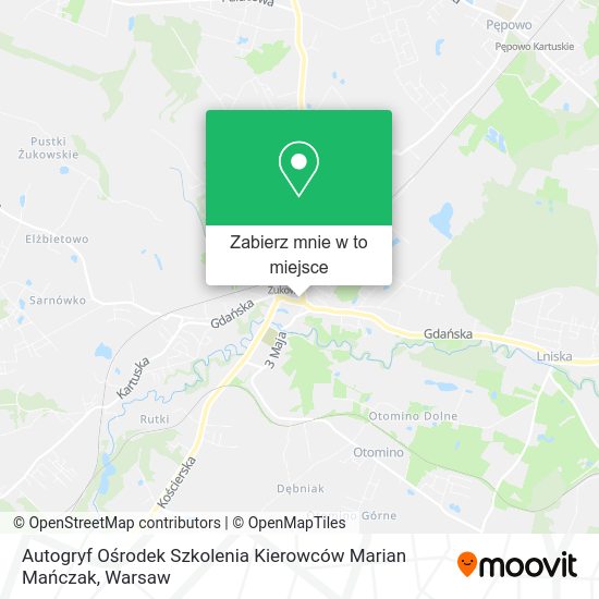 Mapa Autogryf Ośrodek Szkolenia Kierowców Marian Mańczak