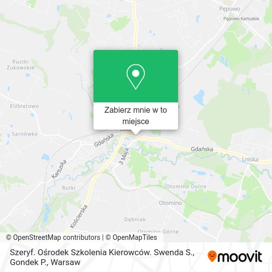 Mapa Szeryf. Ośrodek Szkolenia Kierowców. Swenda S., Gondek P.