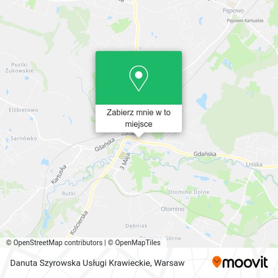 Mapa Danuta Szyrowska Usługi Krawieckie