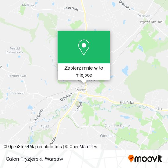 Mapa Salon Fryzjerski