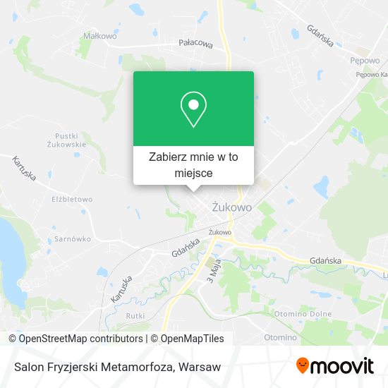 Mapa Salon Fryzjerski Metamorfoza