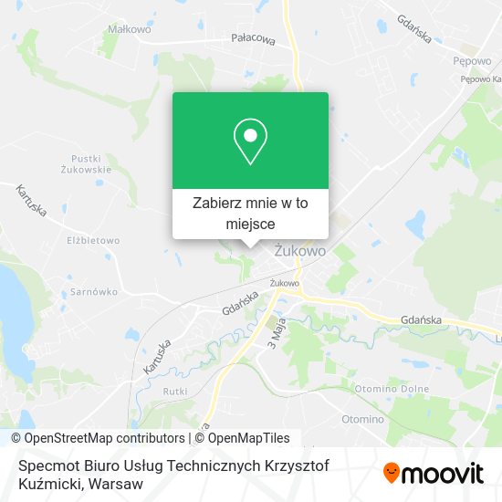 Mapa Specmot Biuro Usług Technicznych Krzysztof Kuźmicki