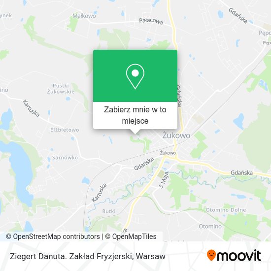 Mapa Ziegert Danuta. Zakład Fryzjerski