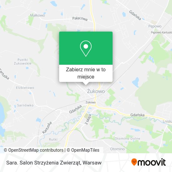 Mapa Sara. Salon Strzyżenia Zwierząt