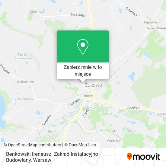 Mapa Benkowski Ireneusz. Zakład Instalacyjno - Budowlany