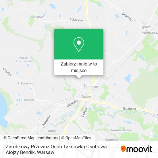 Mapa Zarobkowy Przewóz Osób Taksówką Osobową Alojzy Bendik