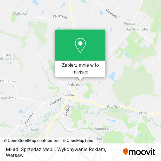 Mapa Miład. Sprzedaż Mebli. Wykonywanie Reklam