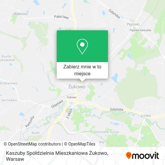 Mapa Kaszuby Spółdzielnia Mieszkaniowa Żukowo