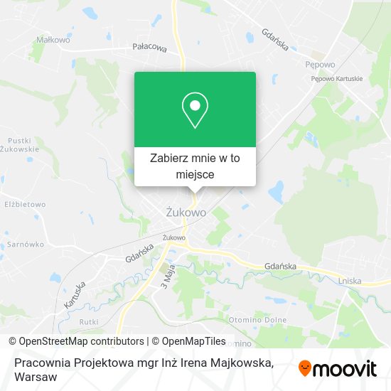 Mapa Pracownia Projektowa mgr Inż Irena Majkowska