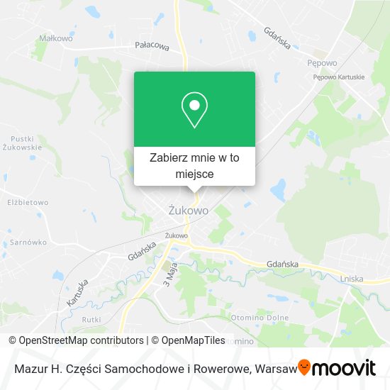 Mapa Mazur H. Części Samochodowe i Rowerowe