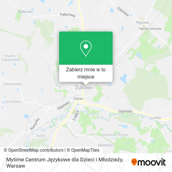 Mapa Mytime Centrum Językowe dla Dzieci i Młodzieży