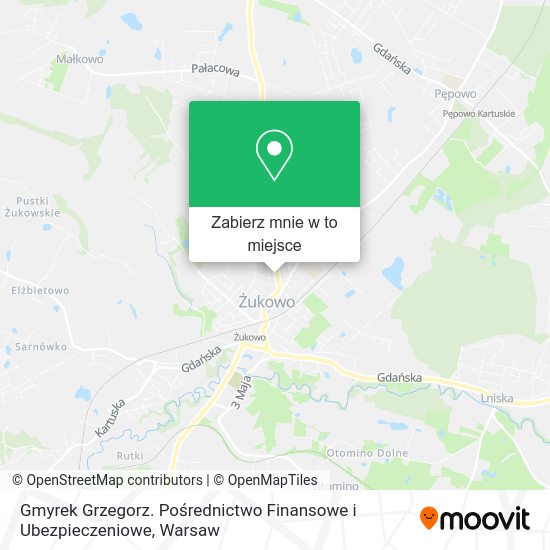 Mapa Gmyrek Grzegorz. Pośrednictwo Finansowe i Ubezpieczeniowe