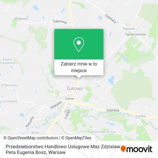 Mapa Przedsiebiorstwo Handlowo Uslugowe Maz Zdzislaw Peta Eugenia Bosz