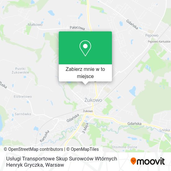 Mapa Usługi Transportowe Skup Surowców Wtórnych Henryk Gryczka