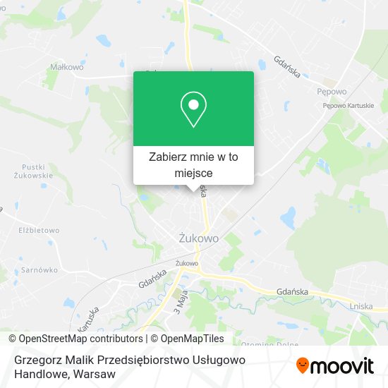 Mapa Grzegorz Malik Przedsiębiorstwo Usługowo Handlowe