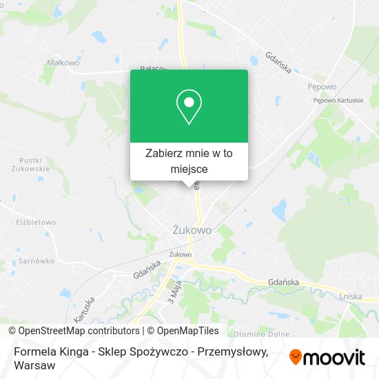 Mapa Formela Kinga - Sklep Spożywczo - Przemysłowy