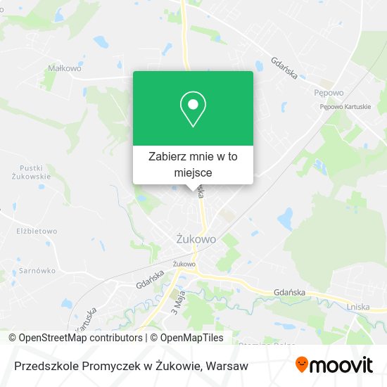 Mapa Przedszkole Promyczek w Żukowie