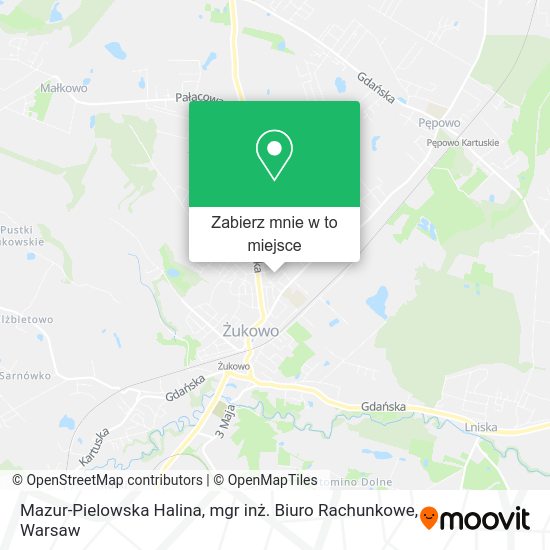 Mapa Mazur-Pielowska Halina, mgr inż. Biuro Rachunkowe