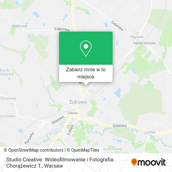 Mapa Studio Creative. Wideofilmowanie i Fotografia. Chorążewicz T.