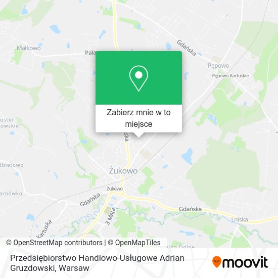 Mapa Przedsiębiorstwo Handlowo-Usługowe Adrian Gruzdowski