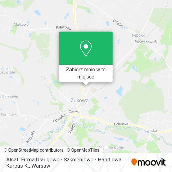 Mapa Alsat. Firma Usługowo - Szkoleniowo - Handlowa. Karpus K.