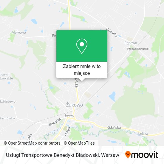 Mapa Usługi Transportowe Benedykt Bladowski