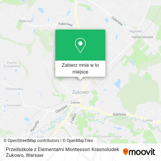 Mapa Przedszkole z Elementami Montessori Krasnoludek Żukowo