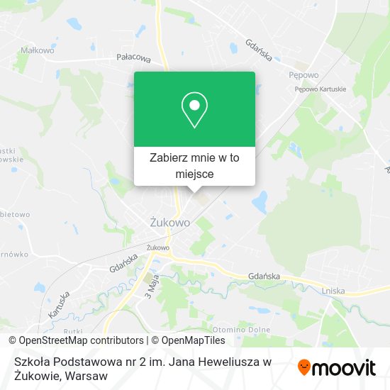 Mapa Szkoła Podstawowa nr 2 im. Jana Heweliusza w Żukowie