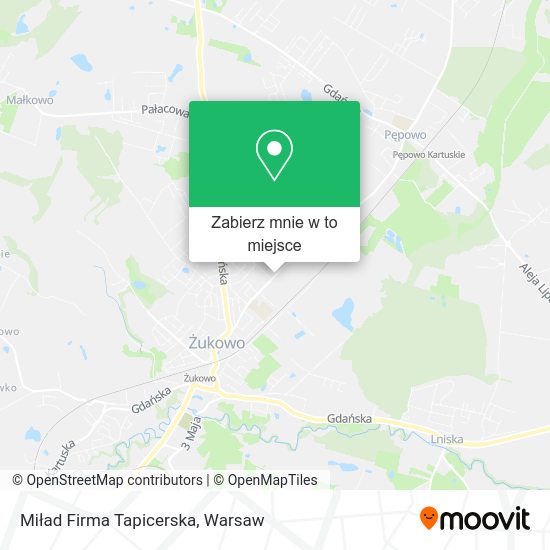 Mapa Miład Firma Tapicerska