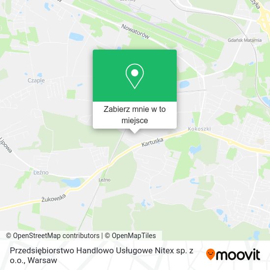 Mapa Przedsiębiorstwo Handlowo Usługowe Nitex sp. z o.o.