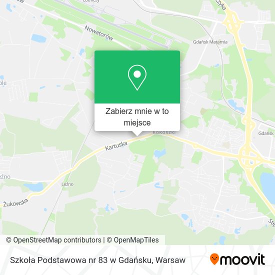 Mapa Szkoła Podstawowa nr 83 w Gdańsku