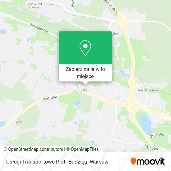 Mapa Usługi Transportowe Piotr Badziąg