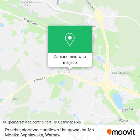 Mapa Przedsiębiorstwo Handlowo-Usługowe Jnt-Mo Monika Sypniewska