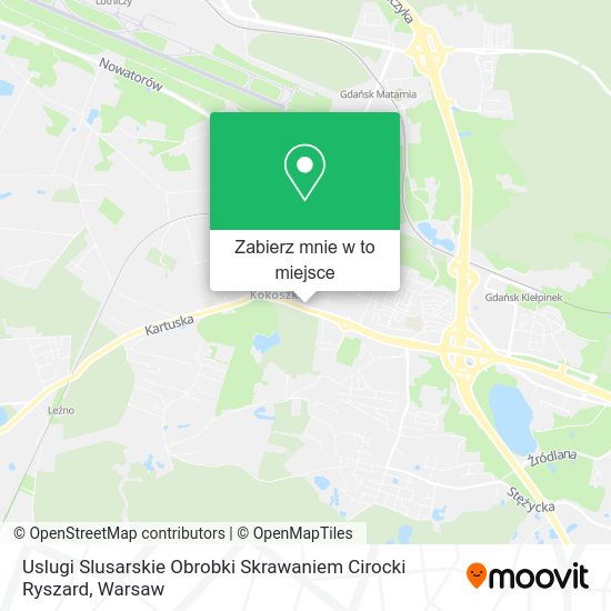 Mapa Uslugi Slusarskie Obrobki Skrawaniem Cirocki Ryszard