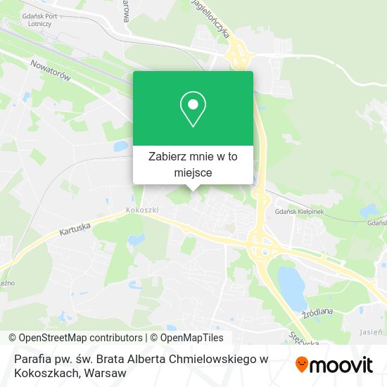 Mapa Parafia pw. św. Brata Alberta Chmielowskiego w Kokoszkach