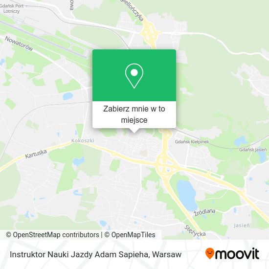 Mapa Instruktor Nauki Jazdy Adam Sapieha