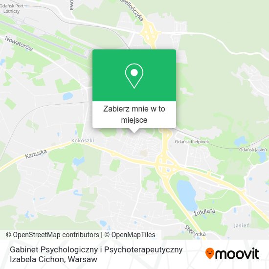 Mapa Gabinet Psychologiczny i Psychoterapeutyczny Izabela Cichon