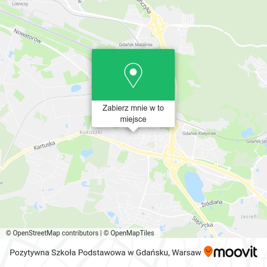 Mapa Pozytywna Szkoła Podstawowa w Gdańsku