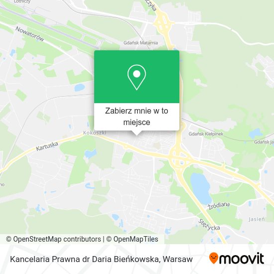 Mapa Kancelaria Prawna dr Daria Bieńkowska