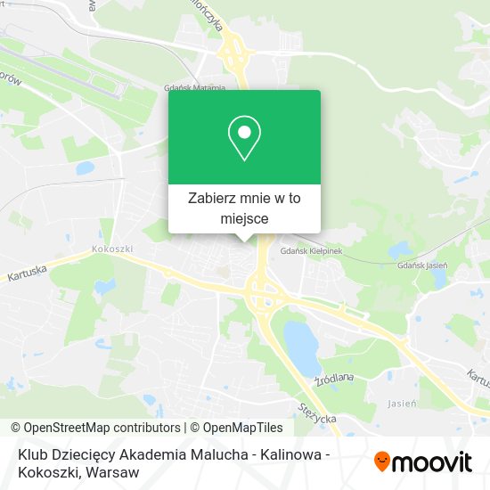 Mapa Klub Dziecięcy Akademia Malucha - Kalinowa - Kokoszki