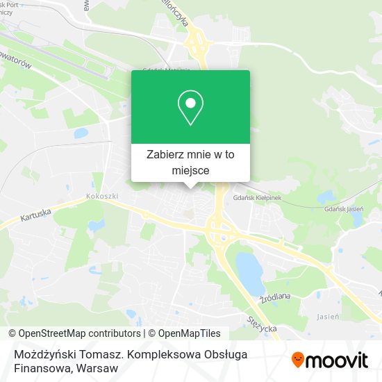 Mapa Możdżyński Tomasz. Kompleksowa Obsługa Finansowa