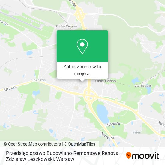 Mapa Przedsiębiorstwo Budowlano-Remontowe Renova. Zdzisław Leszkowski