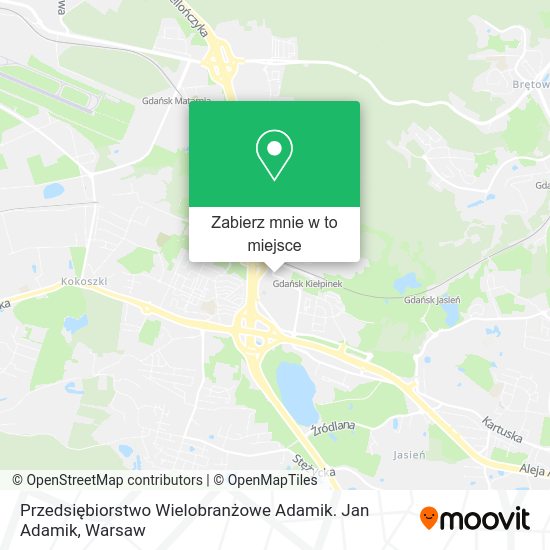 Mapa Przedsiębiorstwo Wielobranżowe Adamik. Jan Adamik