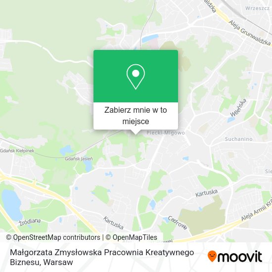 Mapa Małgorzata Zmysłowska Pracownia Kreatywnego Biznesu