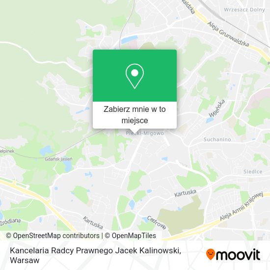 Mapa Kancelaria Radcy Prawnego Jacek Kalinowski