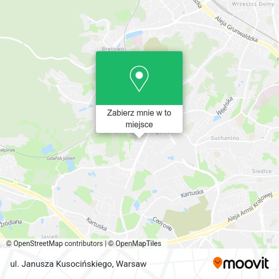 Mapa ul. Janusza Kusocińskiego