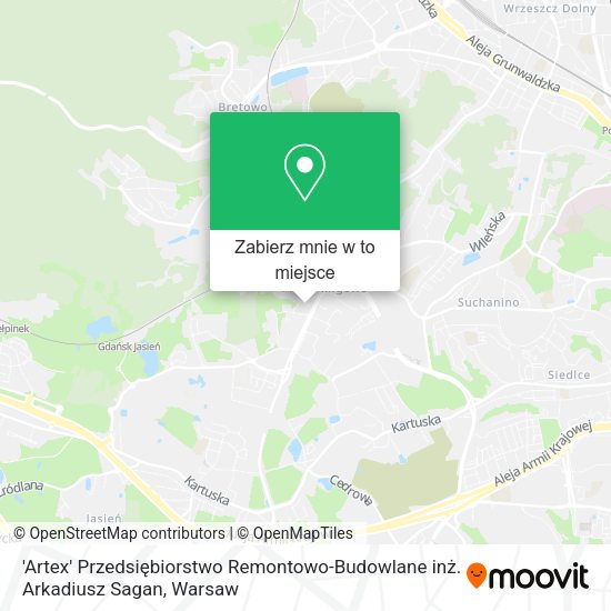 Mapa 'Artex' Przedsiębiorstwo Remontowo-Budowlane inż. Arkadiusz Sagan