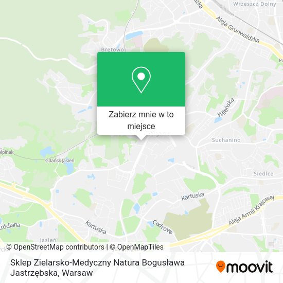 Mapa Sklep Zielarsko-Medyczny Natura Bogusława Jastrzębska