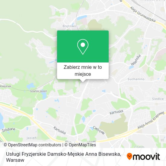 Mapa Usługi Fryzjerskie Damsko-Męskie Anna Bisewska